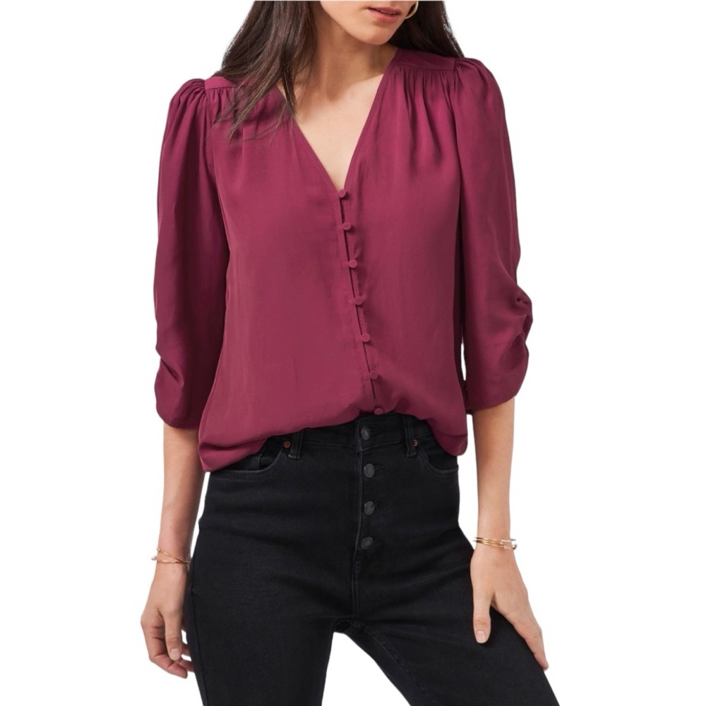 🆕 NWT 1.STATE Button Front Blouse Size M